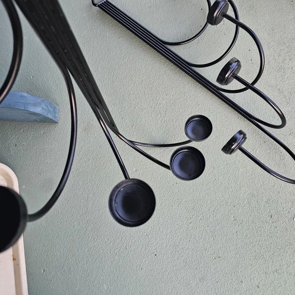 PartyLite Black Metal Wall Candle Sconces - Set of 2 - Picture 2 of 3